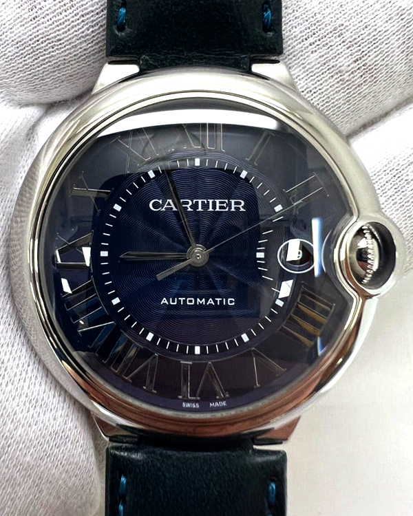 Cartier Ballon De Cartier 42MM Blue Dial Leather Strap (WSBB0027)