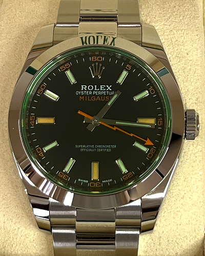 2020 Rolex Milgauss 40MM Black Dial Oyster Bracelet (116400GV)