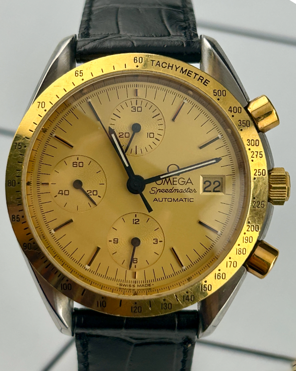 Omega Speedmaster 39MM Champagne Dial Aftermarket Leather Strap (3311.10.00)