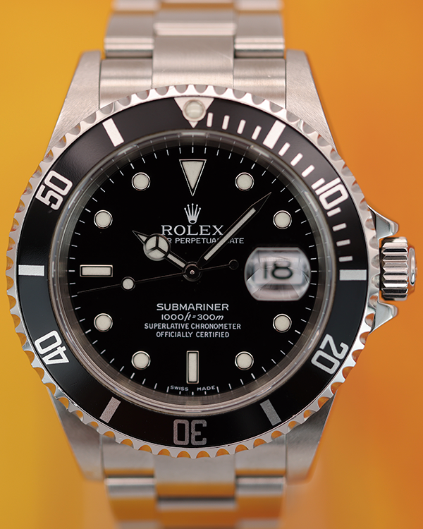 2004 (F Serial) Rolex Submariner Date 40MM Black Dial Steel Bracelet (16610)