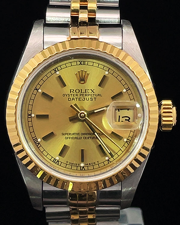 1995 Rolex Lady-Datejust 26MM Champagne Dial Two-Tone Jubilee Bracelet (69173)