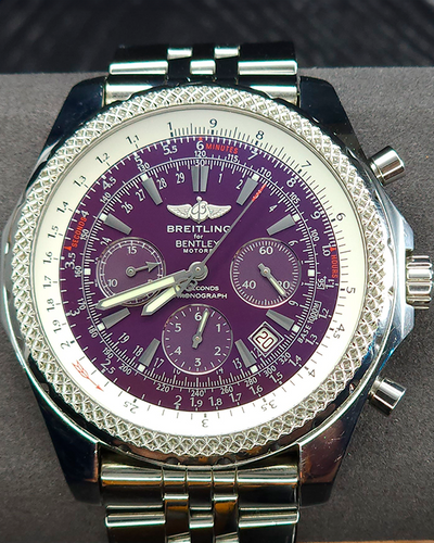 Breitling Bentley Motors Chronograph Special Edition 48MM Purple Dial Steel Bracelet (A25362)