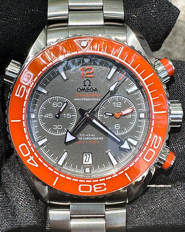 2021 Omega Seamaster Planet Ocean Chronograph 45.5MM Grey Dial Steel Bracelet (215.30.46.51.99.001)