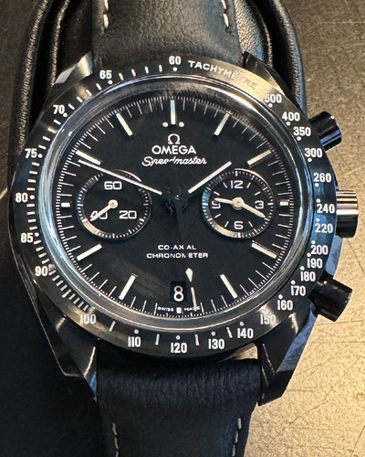 2024 Omega Speedmaster Dark Side of the Moon "Pitch Black" 44.25MM Black Dial Leather Strap (311.92.44.51.01.004)