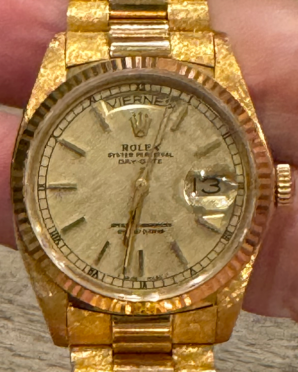 Rolex Day-Date 36MM Champagne Dial Yellow Gold President Bracelet (18038)