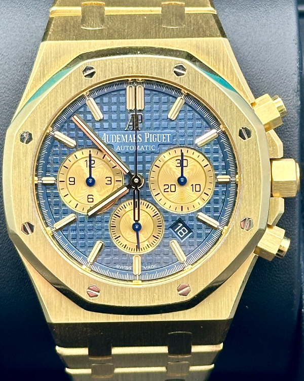 2019 Audemars Piguet Royal Oak Chronograph 41MM Blue Dial Yellow Gold Bracelet (26331BA.OO.1220BA.01)