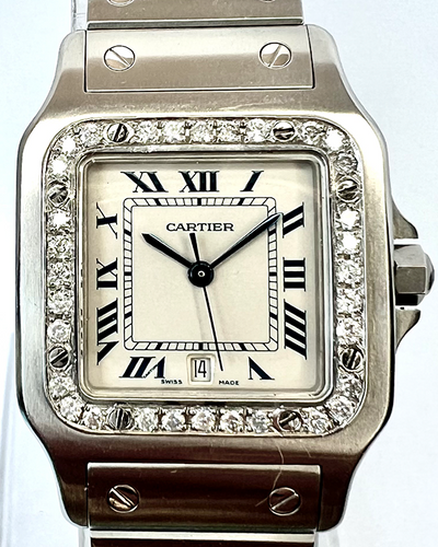 Cartier Santos Galbée 29MM Quartz Cream Dial Steel Bracelet (1564)