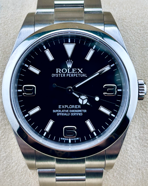 Rolex Explorer 39MM Black Dial Oyster Steel Bracelet (214270)