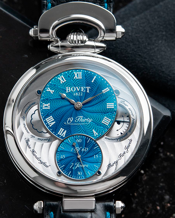 Bovet 19Thirty Fleurier Limited Edition 42MM Blue Dial Leather Strap (NTS0053)