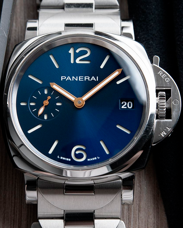 Panerai Luminor Due 38MM Blue Dial Steel Bracelet (PAM01123)