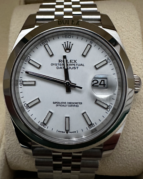 2024 Rolex Datejust 41MM White Dial Jubilee Bracelet (126300)