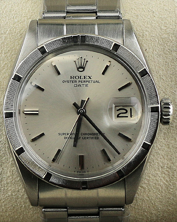 1967 (1.5 Mil Serial) Rolex Oyster Perpetual Date 34MM Silver Dial Oyster Bracelet (1501)