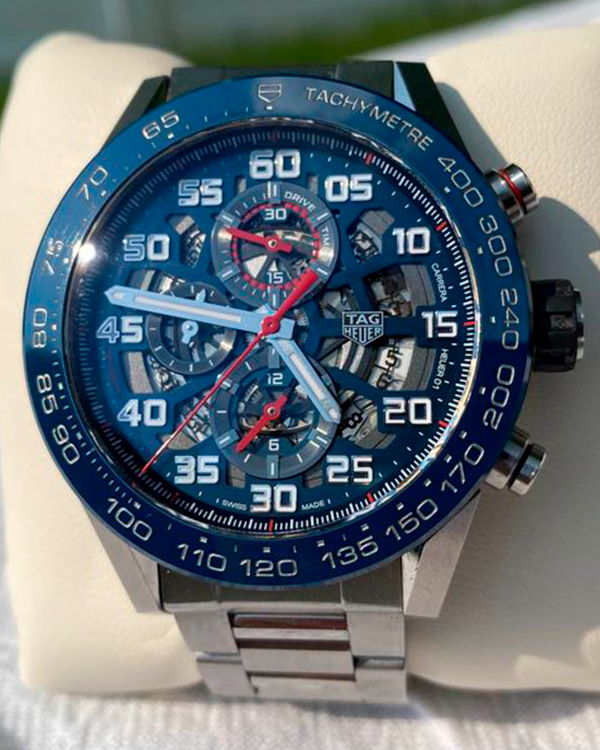 2018 Tag Heuer Carrera 01 Red Bull Racing Edition Steel Blue Dial (CAR2A1K)