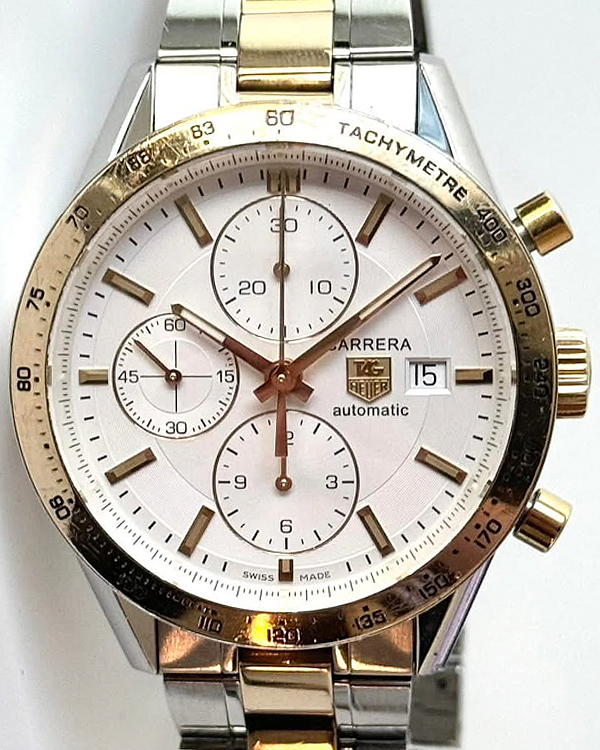 Tag Heuer Carrera Calibre 16 41MM Silver Dial Two-tone Bracelet (CV2050)