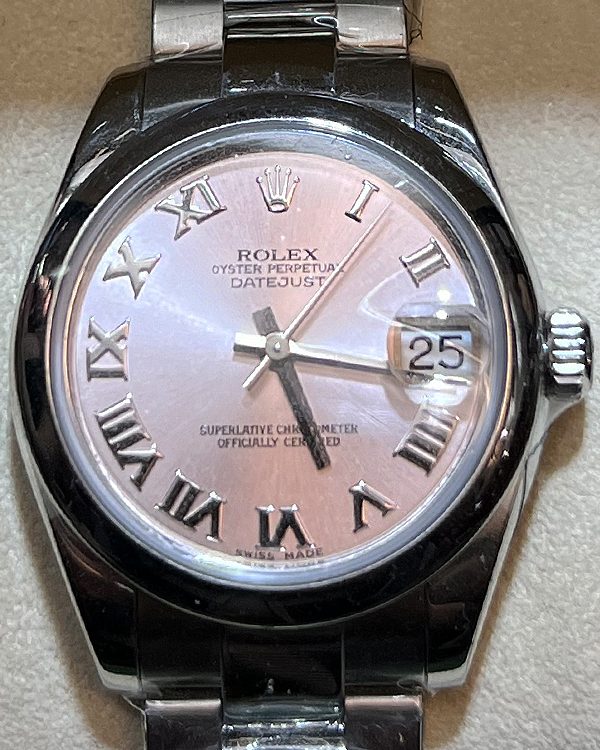 2013 Rolex Datejust 31MM Pink Dial Oyster Bracelet (178240)