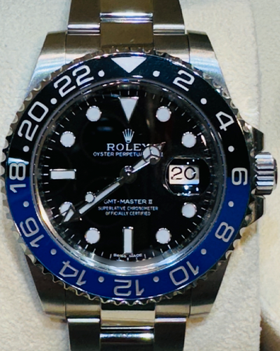 2015 Rolex GMT-Master II "Batman" 40MM Black Dial Steel Bracelet (116710BLNR)