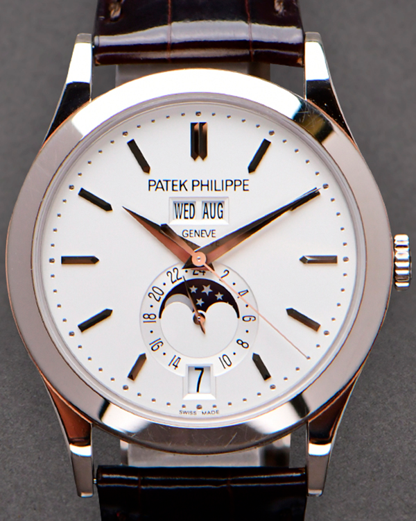 2015 Patek Philippe Annual Calendar 38MM Silver Dial Leather Strap (5396G-011)