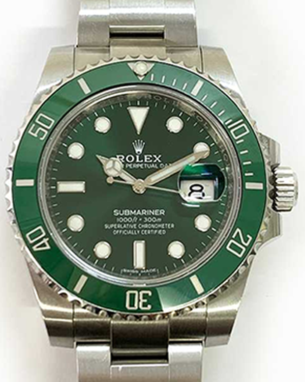 2017 Rolex Submariner Date "Hulk" 40MM Green Dial Steel Bracelet (116610LV)