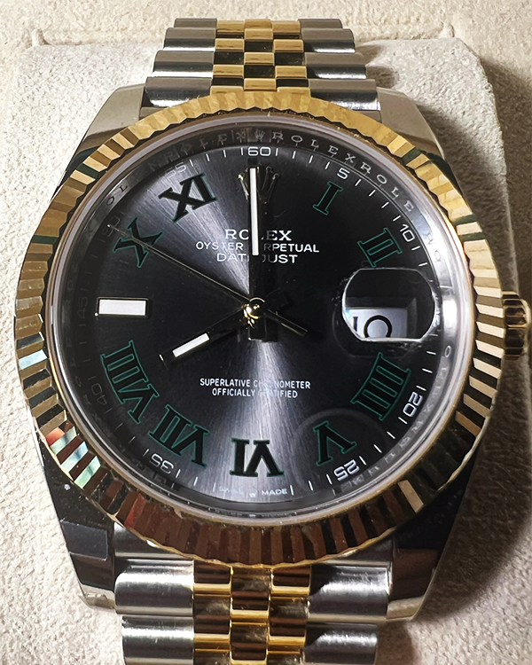 2024 Rolex Datejust "Wimbledon" 41MM Slate Dial Two-Tone Jubilee Bracelet (126333)