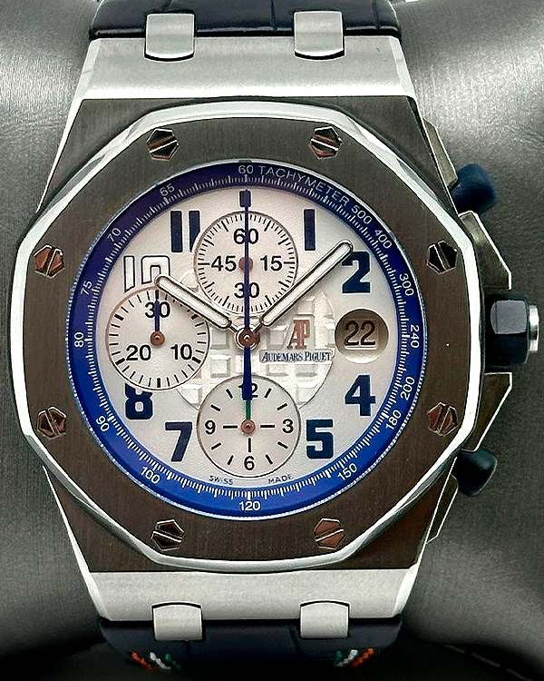 Audemars Piguet Royal Oak Offshore Chronograph Limited  Edition 44MM Silver Dial Rubber Strap (26182ST.OO.D018CR.01)