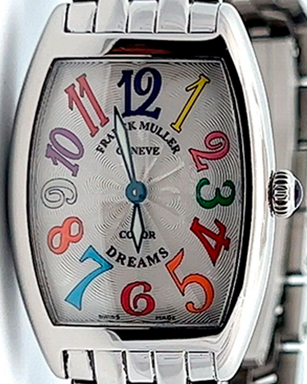 2014 Franck Muller Color Dreams 35X25MM Quartz Silver Dial Steel Bracelet (1752QZCOLDRMAC)