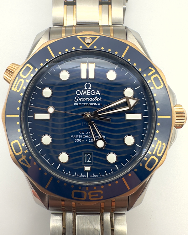 2019 Omega Seamaster Diver 300M 42MM Blue Dial Two-Tone Bracelet (210.20.42.20.03.002)