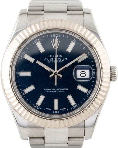 Rolex Datejust II 41MM Blue Dial Steel Bracelet (116334)