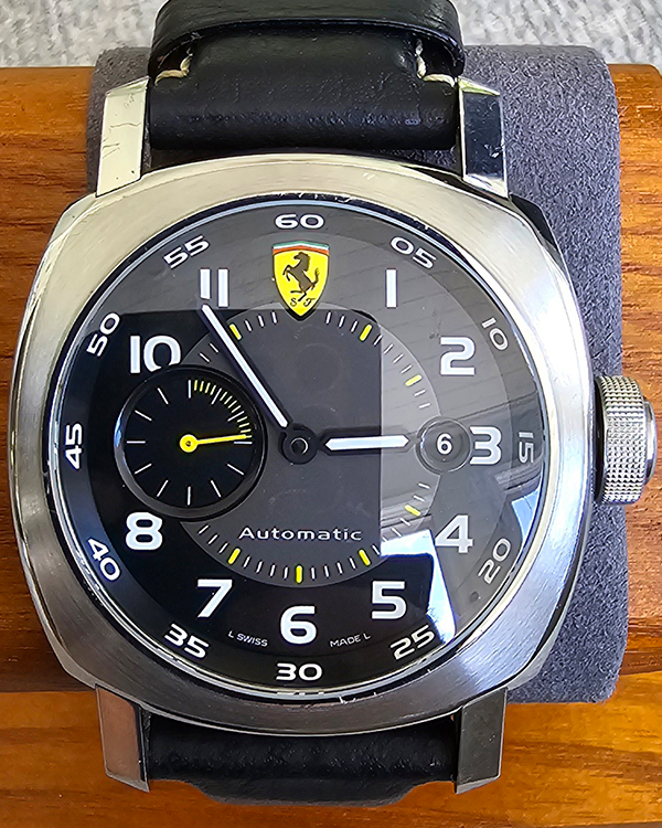 Panerai Ferrari "Granturismo 45 Scuderia" L.E. 45MM Black Dial Leather Strap (FER00002)