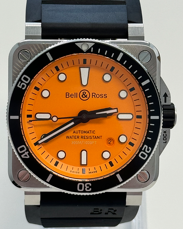 Bell & Ross BR 03-92 Diver Limited Edition 42MM Orange Dial Rubber Strap (BR 03-92)