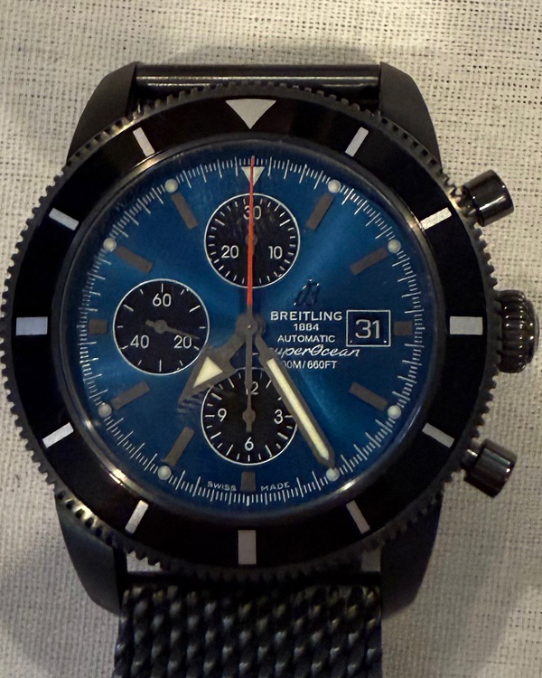 2016 Breitling Superocean Heritage Chronograph L.E. 46MM Blue Dial Steel Bracelet (M133201A/C943)