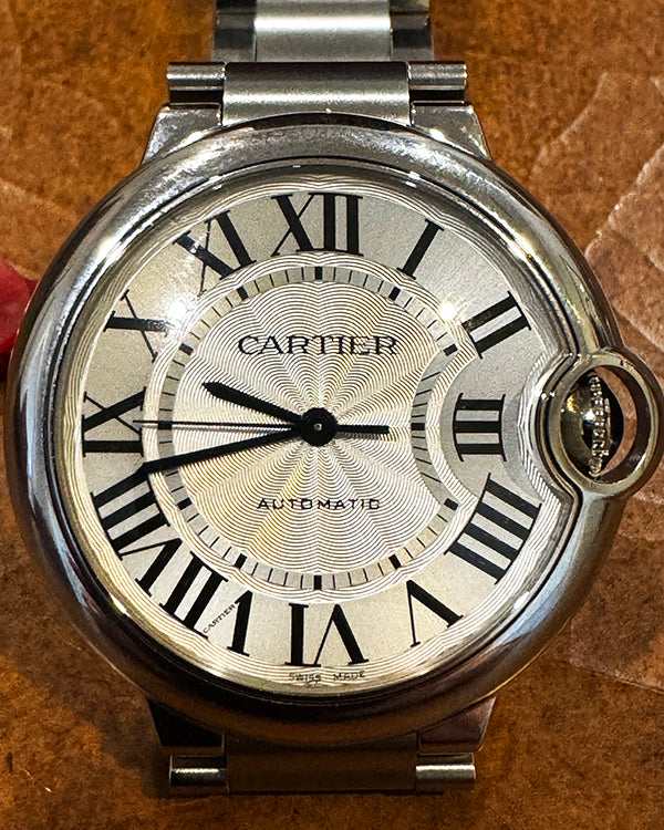 Cartier Ballon De Cartier 36MM Silver Dial Steel Bracelet (WSBB0048)