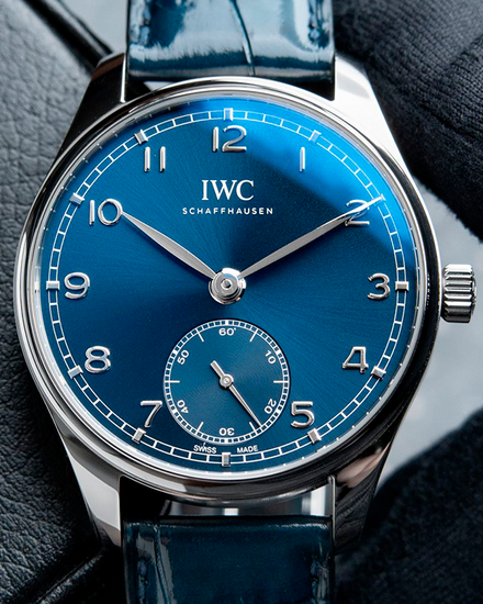 2022 IWC Schaffhausen Portugieser Automatic 40MM Blue Dial Leather Strap (IW358305)