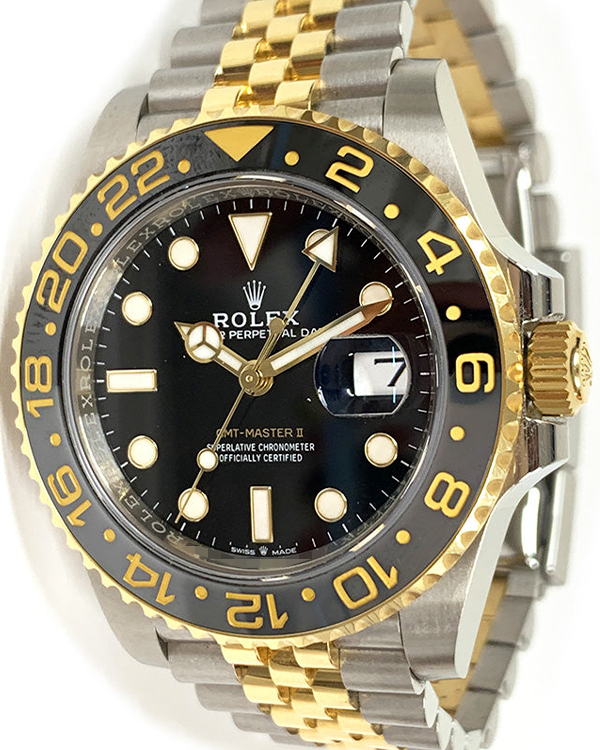 2023 Rolex GMT-Master II 40MM Black Dial Two-Tone Jubilee Bracelet (126713GRNR)