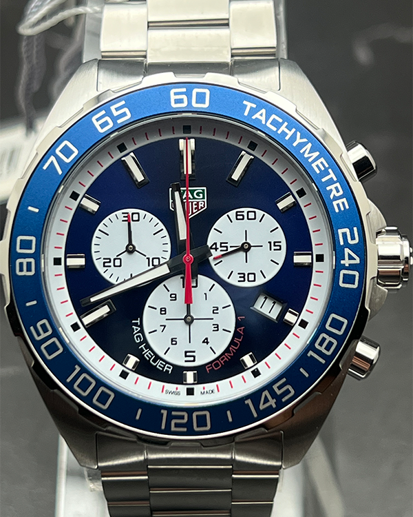 2022 TAG Heuer Formula 1 43MM Quartz Blue Dial Steel Bracelet (CAZ1018.BA0842)