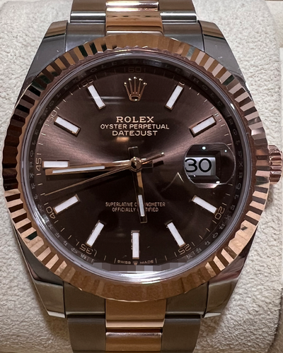 2022 Rolex Datejust 41MM Chocolate Dial Two-Tone Bracelet (126331)