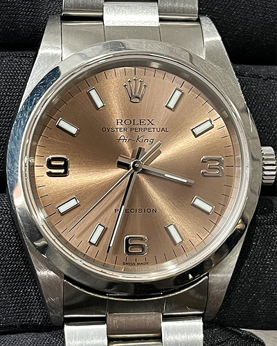 Rolex Air-King Vintage 34MM Salmon Dial Oyster Bracelet (14000)