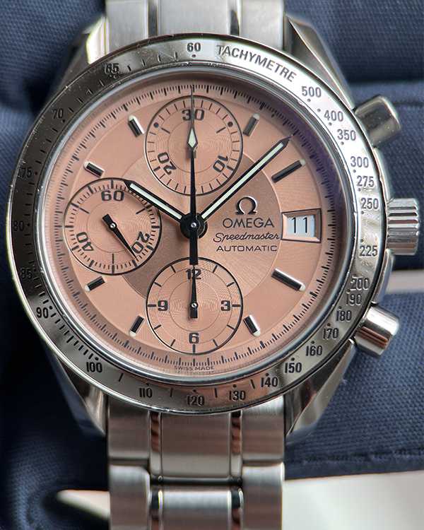 Omega Speedmaster 39MM Salmon Dial Steel Bracelet (3513.60.00)