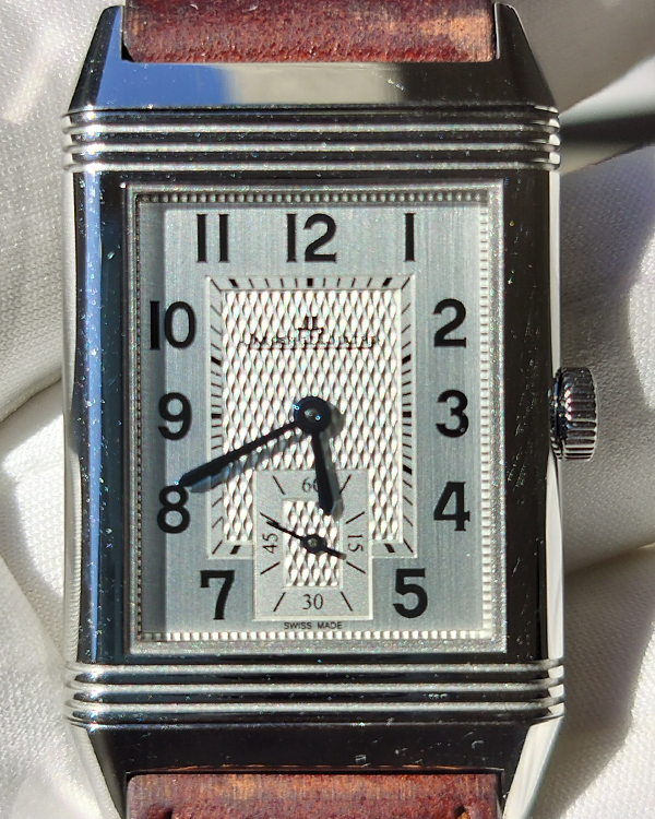 Jaeger-LeCoultre 	Reverso Classic 42.9MM Silver Dial Leather Strap (Q2438522)