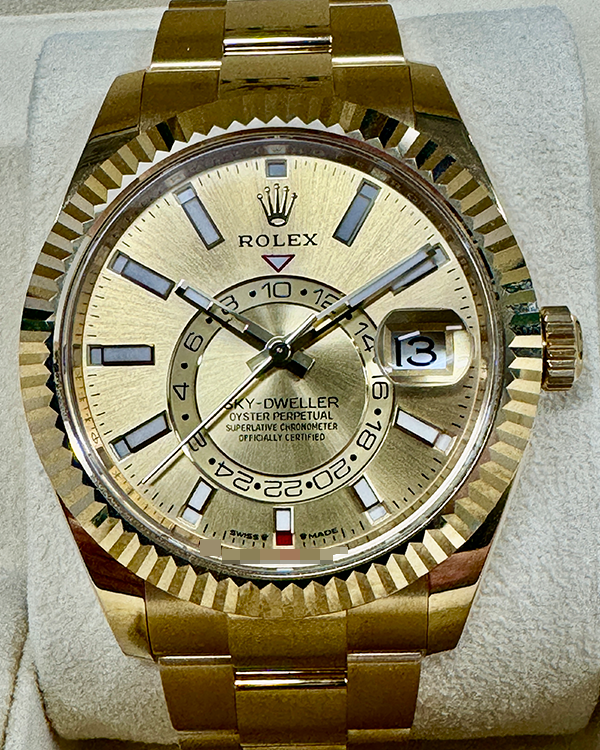 2023 Rolex Sky-Dweller 42MM Champagne Dial Oyster Bracelet (326933)