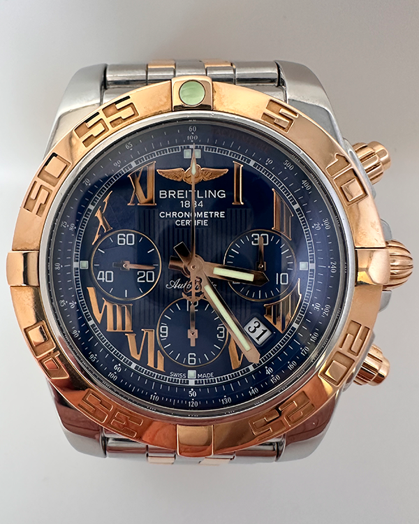 Breitling Chronomat 44MM Blue Dial Two-Tone Bracelet (CB0110)