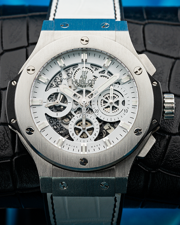 Hublot Big Bang Aero Bang Garmisch 44MM Skeleton Dial Leather-Rubber Strap (311.SX.2010.GR.GAP10)