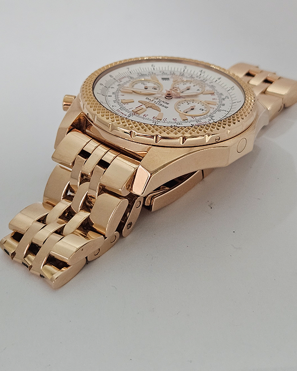 Breitling Bentley GMT 49MM Silver Dial Rose Gold Bracelet (R2536712/G6 –  Grailzee