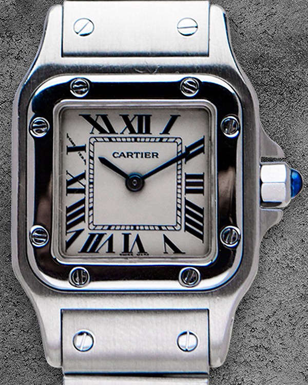 Cartier Santos de Cartier 24MM White Dial Steel Bracelet (W20056D6)