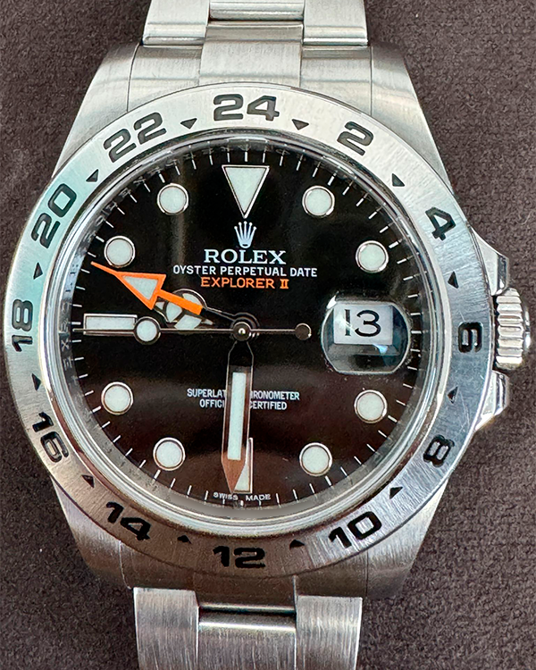 Rolex Explorer II 42MM Black Dial Steel Bracelet (216570)