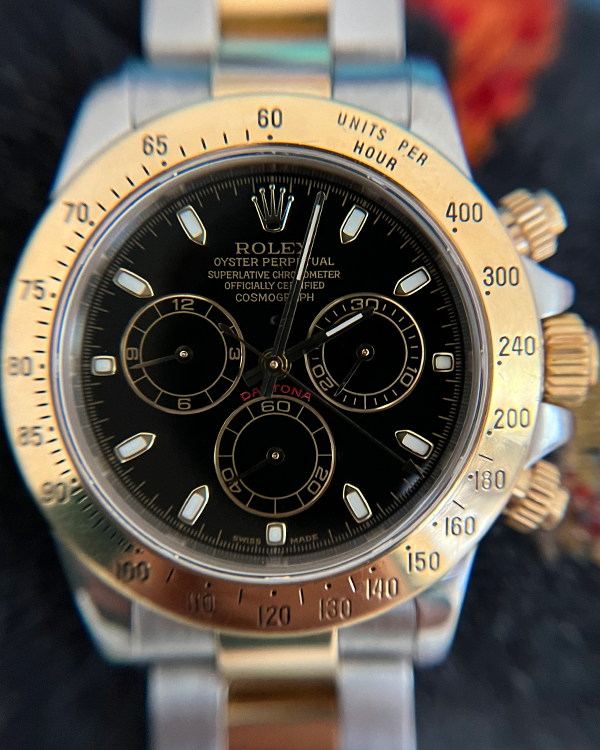 2004 Rolex Cosmograph Daytona 40MM Black Dial Two-Tone Bracelet (116523)