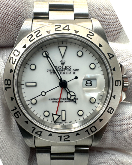 Rolex Explorer II "Polar" 40MM White Dial Oyster Bracelet (16570)