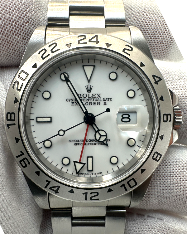 Rolex Explorer II "Polar" 40MM White Dial Oyster Bracelet (16570)