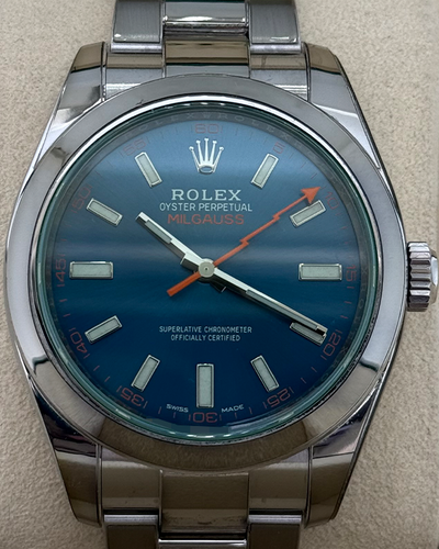 2021 Rolex Milgauss 40MM Blue Dial Oyster Bracelet (116400GV)