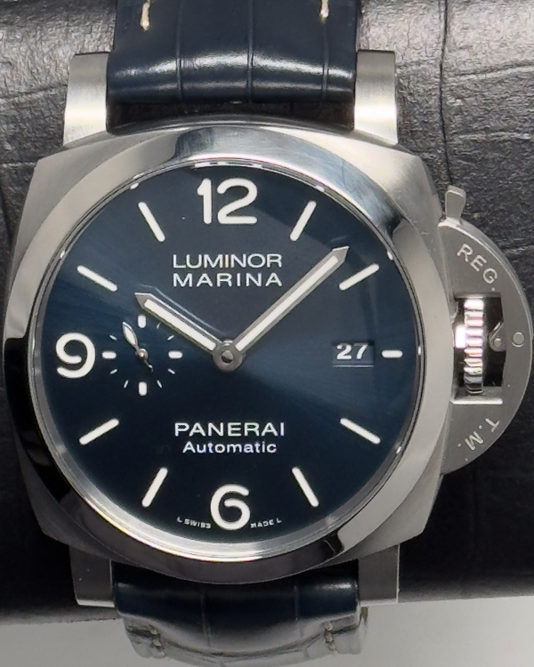 2022 Panerai Luminor Marina 44MM Blue Dial Leather Strap (PAM01313)