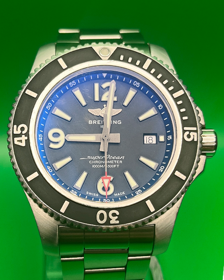 2020 Breitling Superocean 44MM Black Dial Steel Bracelet (A17367)